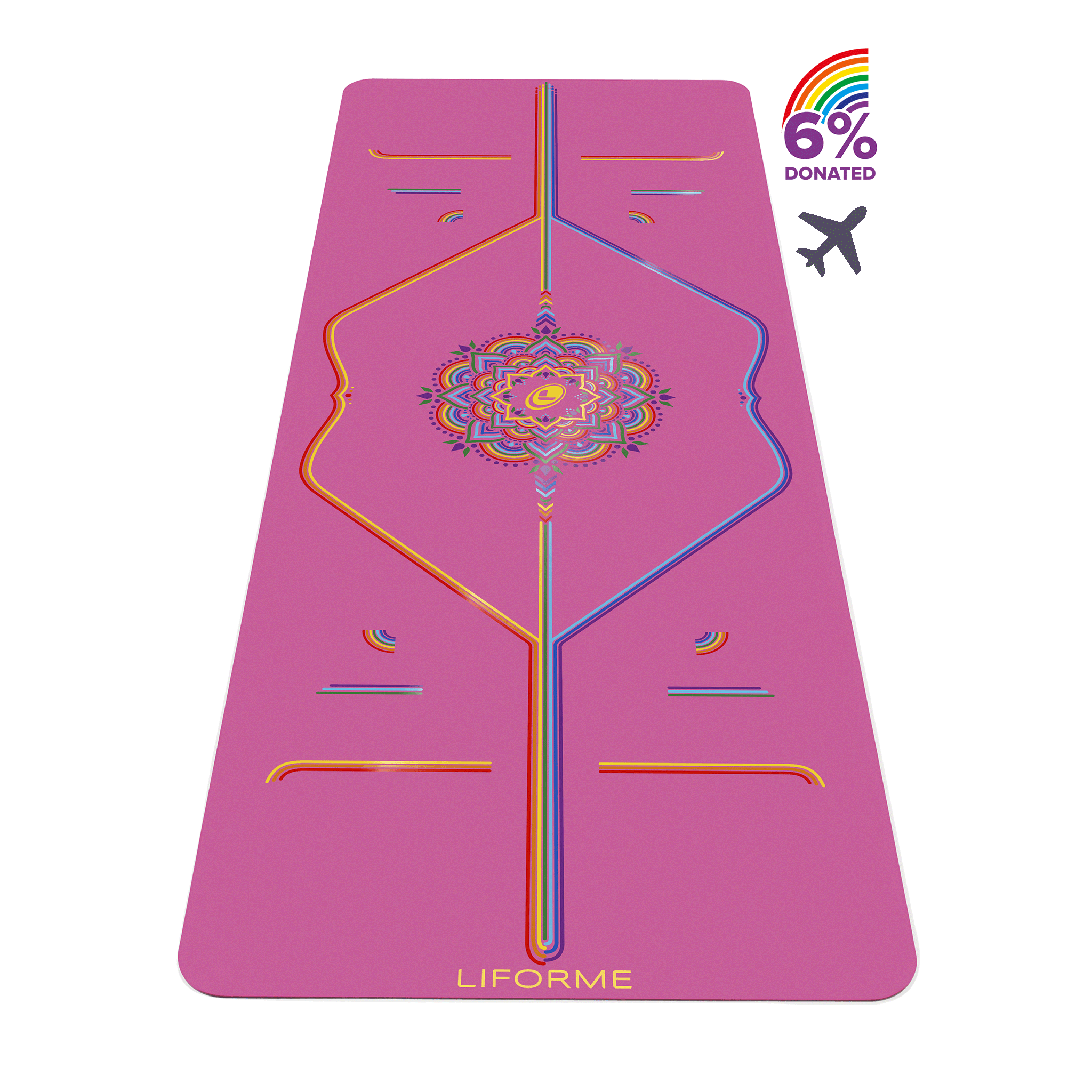 Liforme Rainbow Travel Yoga Mat