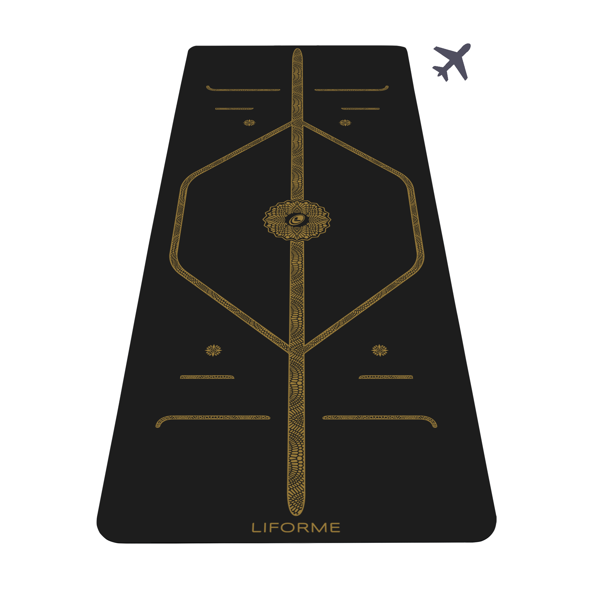 Liforme Black & Gold Travel Yoga Mat