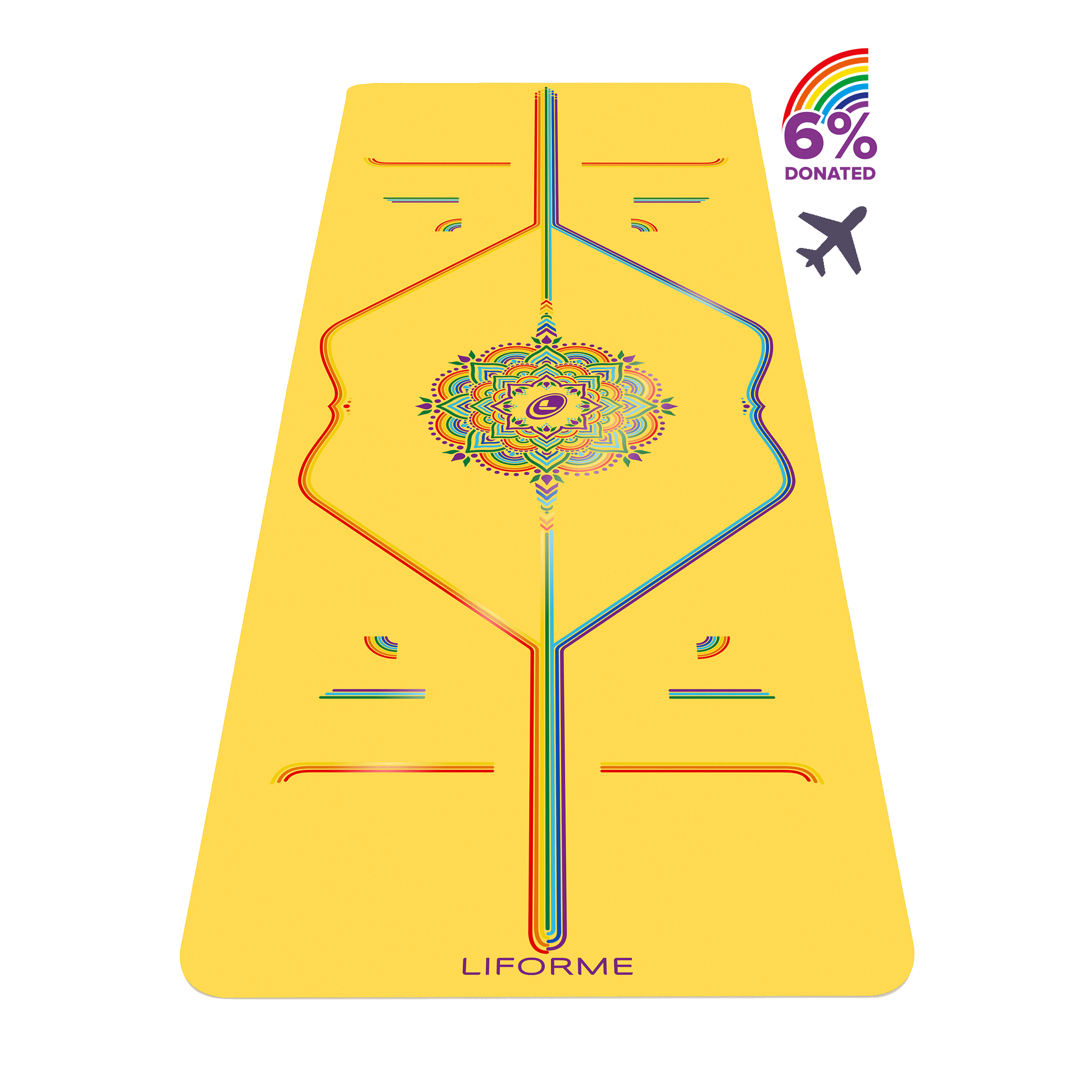 Liforme Rainbow Travel Yoga Mat