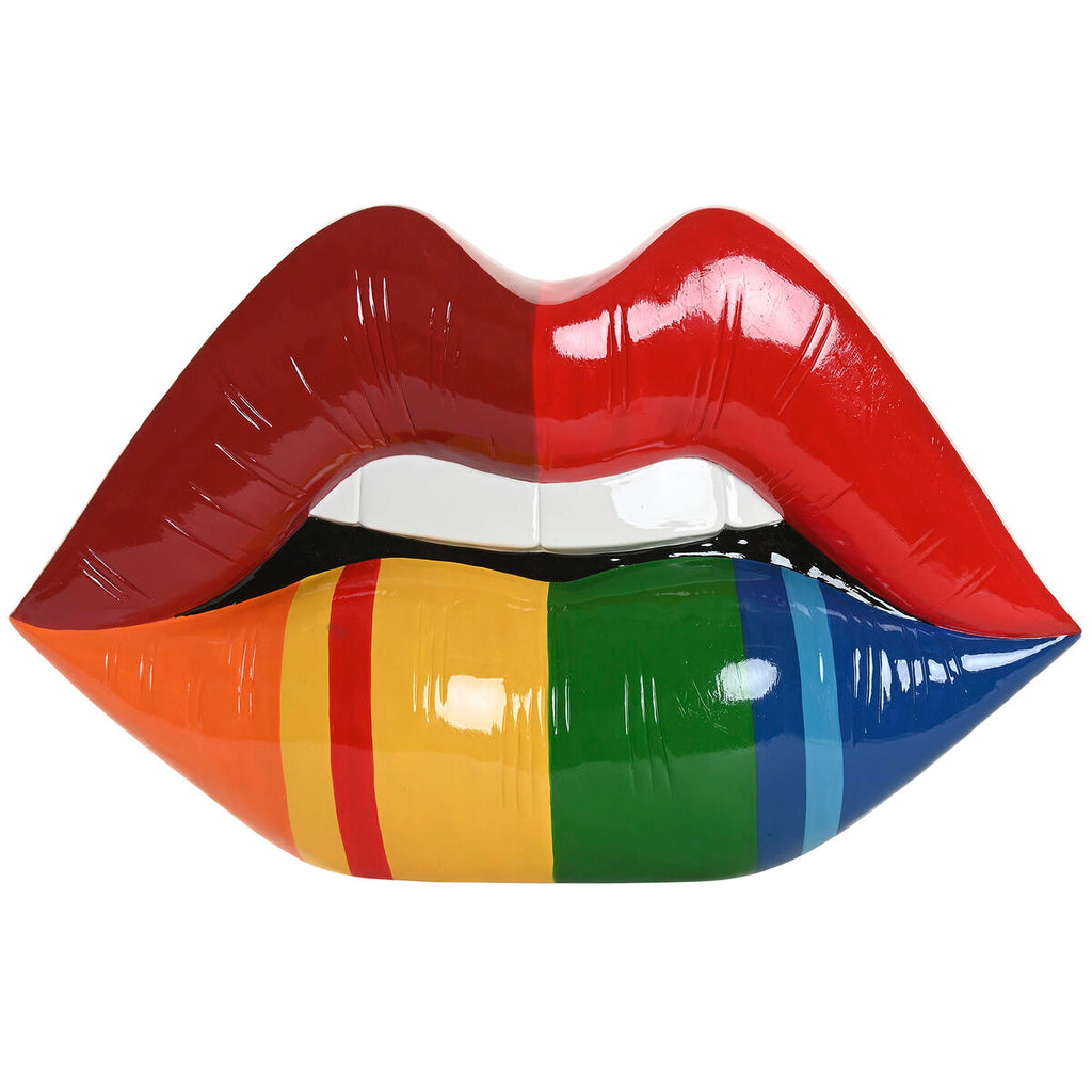 Wall Decoration Home ESPRIT Multicolour Lips Urban 49,5 X 6,5 X 31,5 CM