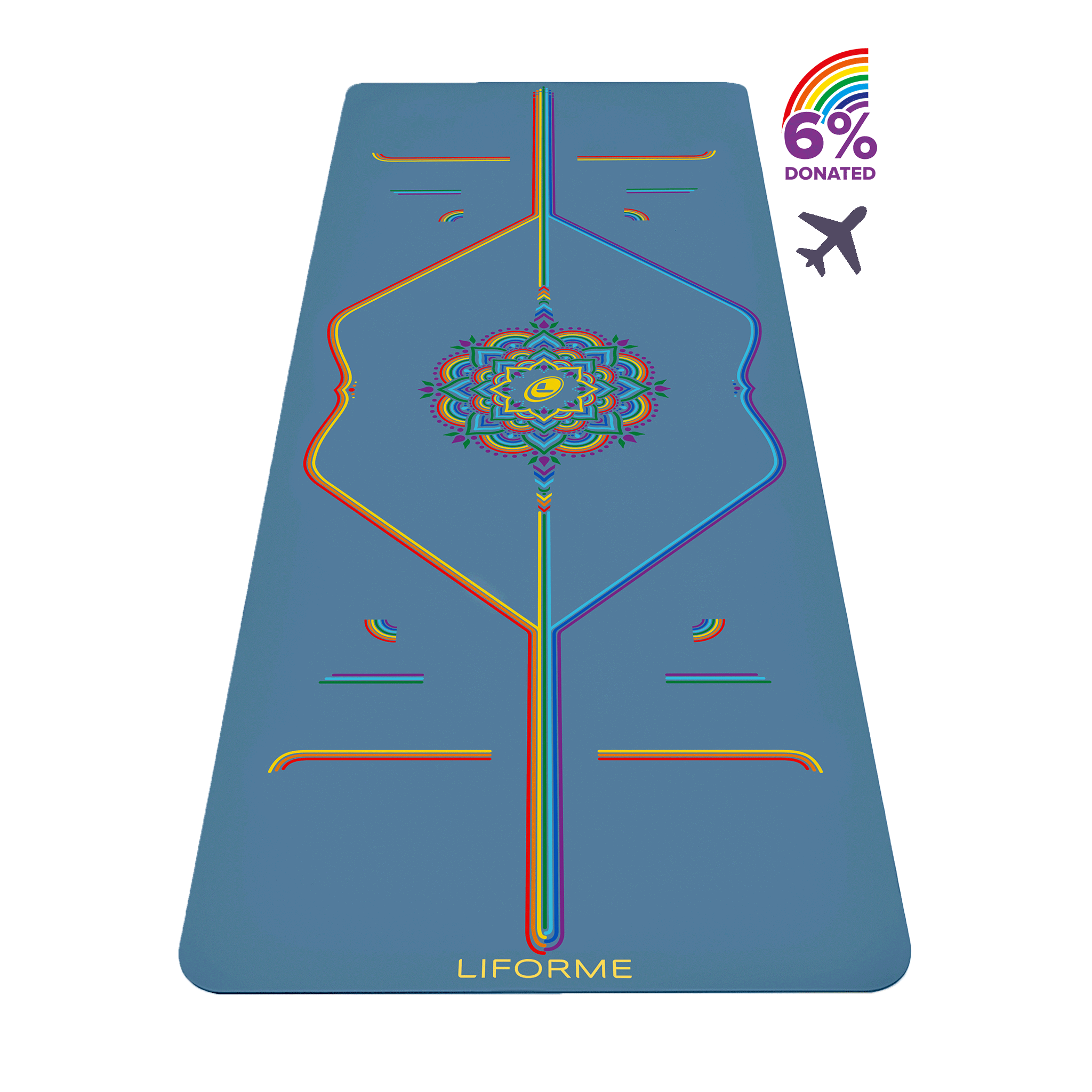 Liforme Rainbow Travel Yoga Mat