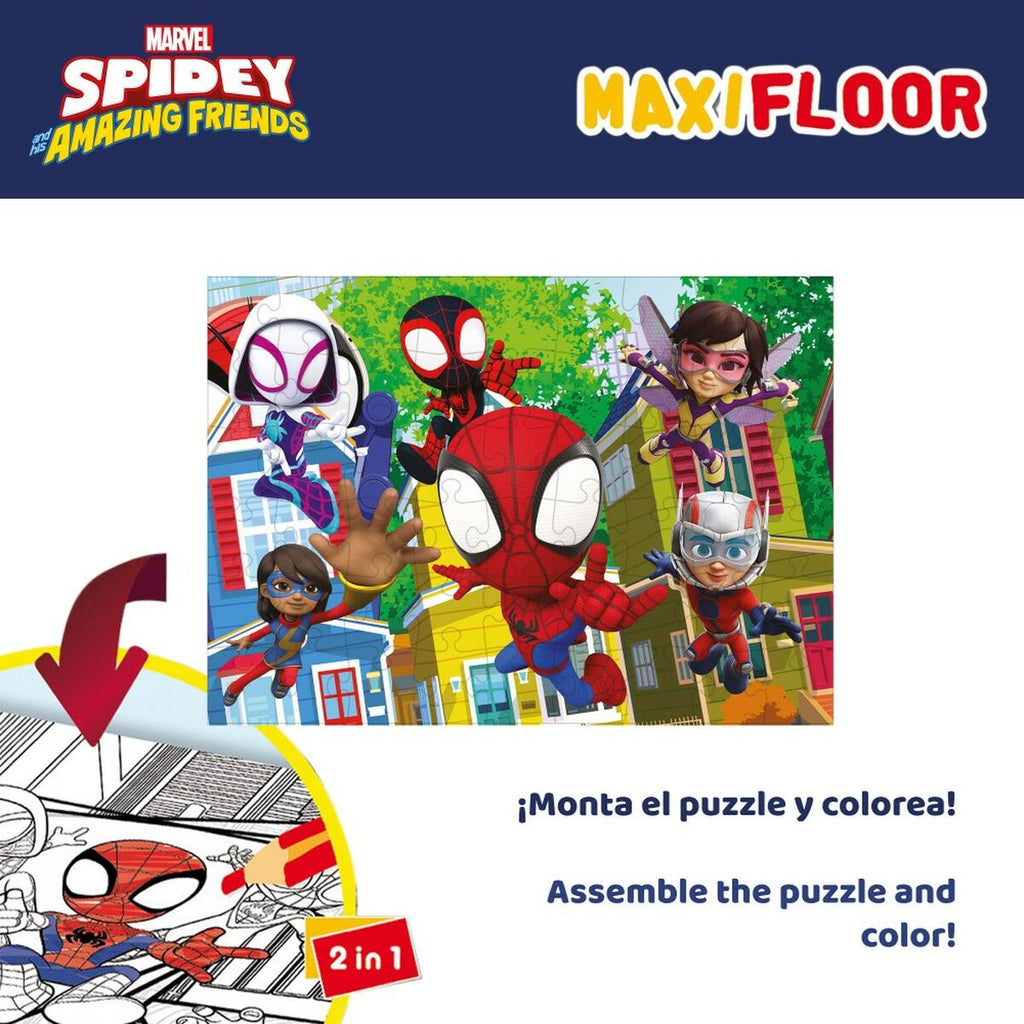 4-Puzzle Set Spidey 35 x 1,5 x 25 cm 48 Pieces (6 Units)