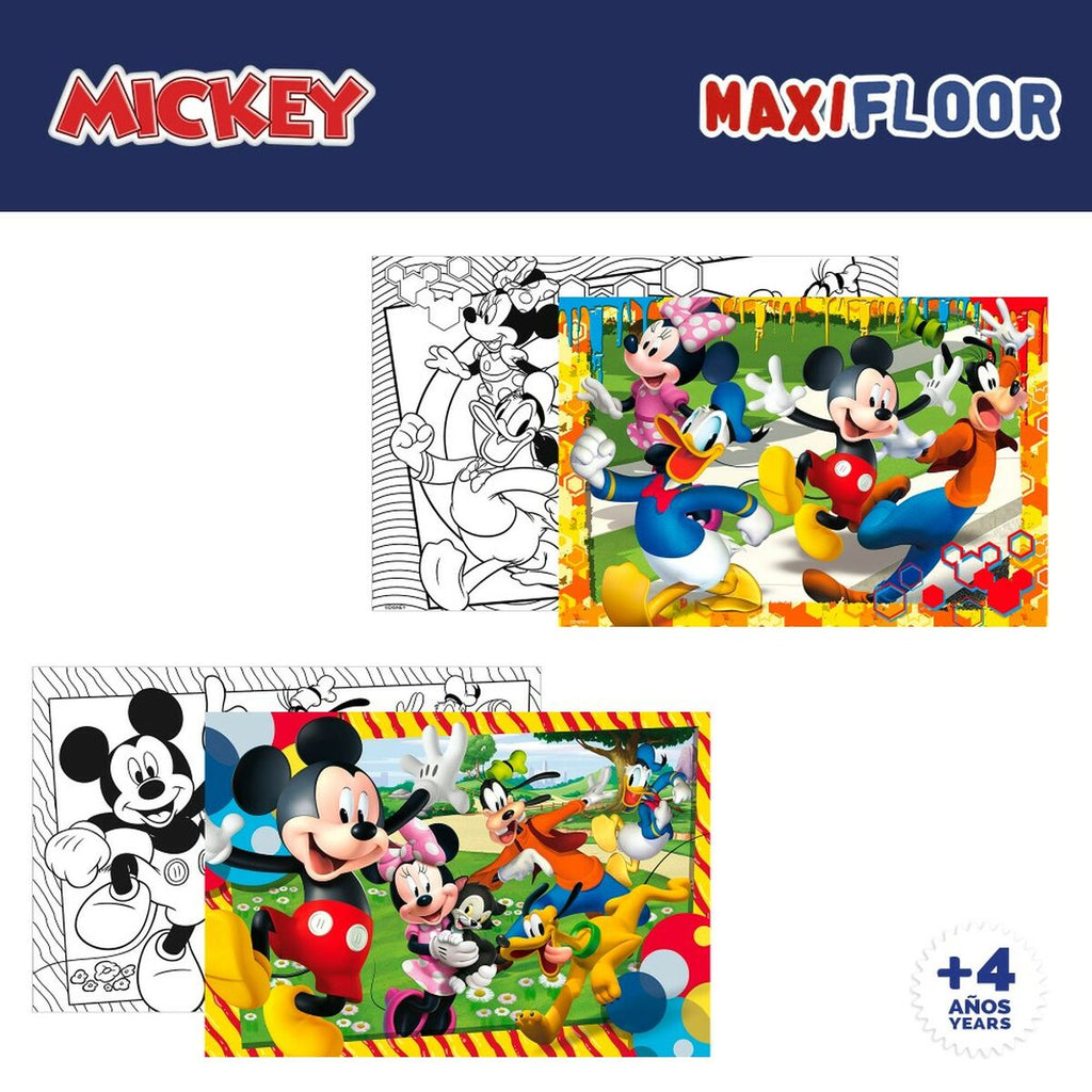 4-Puzzle Set Mickey Mouse 35 x 1,5 x 25 cm 48 Pieces (6 Units)